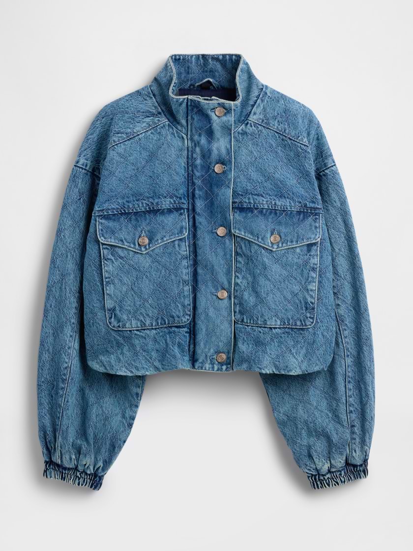 The Embroidered Denim Bomber