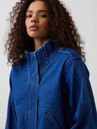 Denim Pintuck Jacket alt