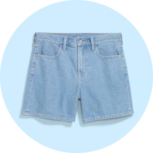 Image of jean shorts.
