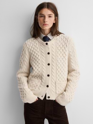 Cable-Knit Cardigan