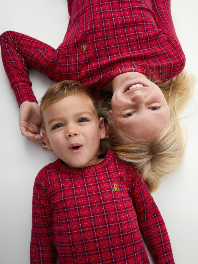 Red Tartan matching family pajamas