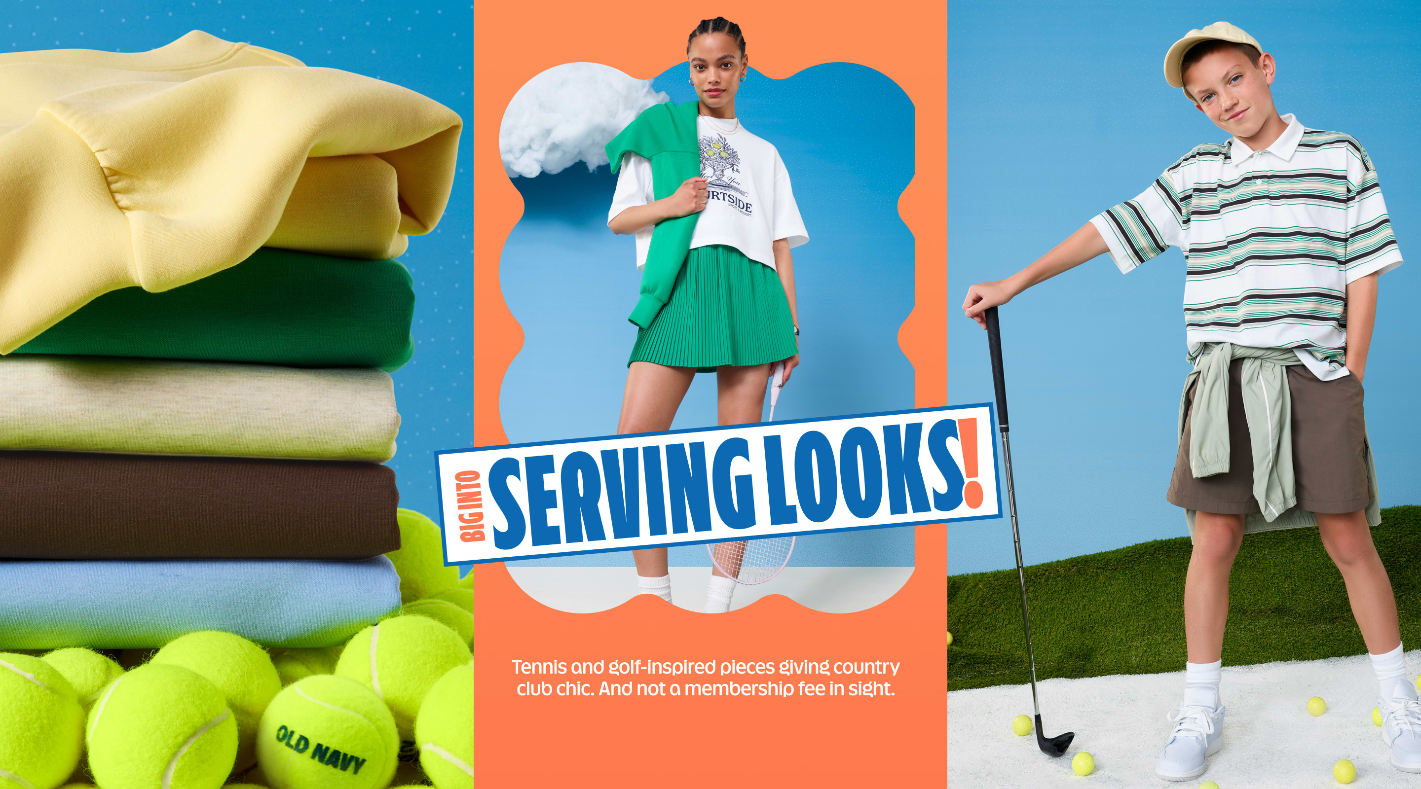 Big into serving looks! Tennis and golf-inspired pieces giving country club chic. And not a membership fee in sight. 