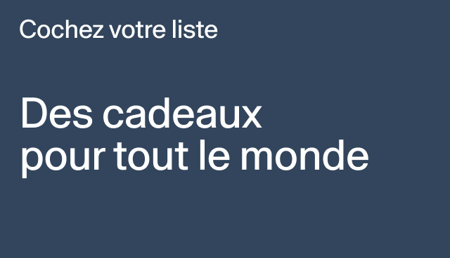 Cochez votre liste Des cadeaux pour tout le monde 