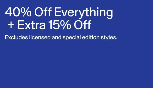 40% Off Everything + Extra 15% Off