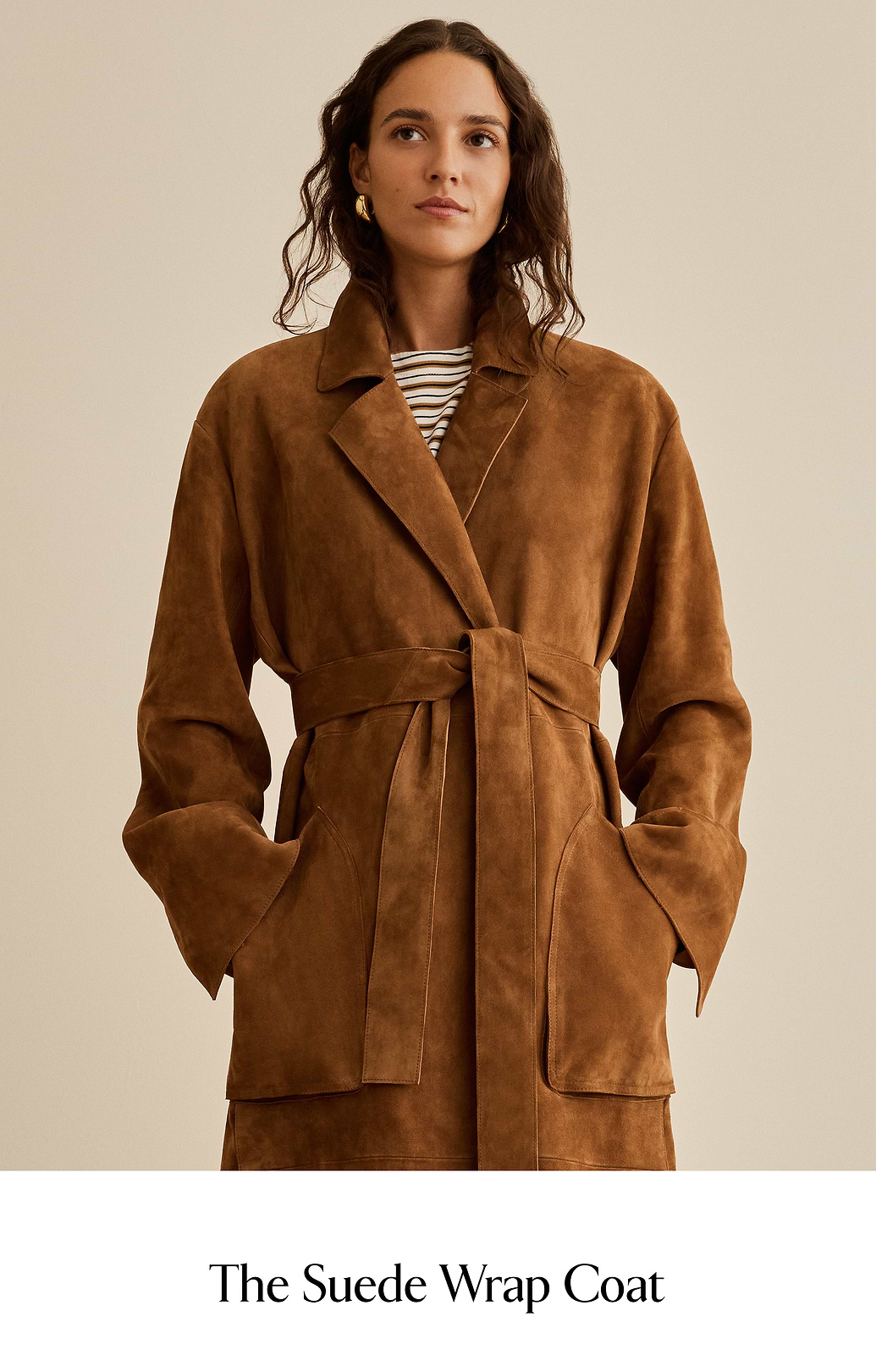 The Suede Wrap Coat