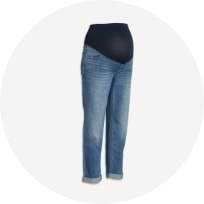 Maternity full panel OG straight jeans.