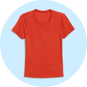 Image of a red  tee.