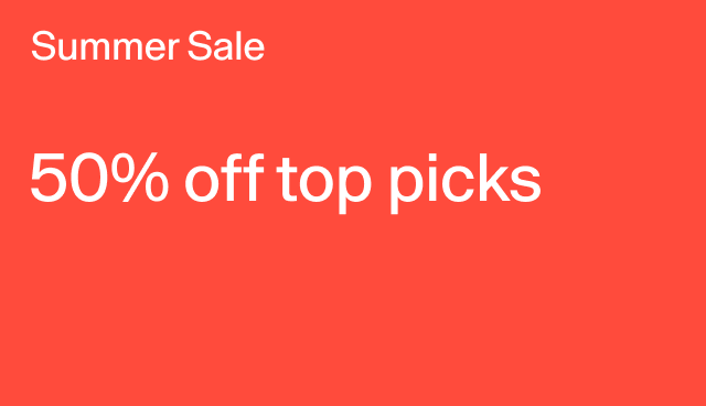 Summer Sale 50% off top picks Select styles.