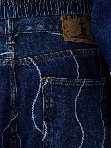 Embroidered Baggy Jeans alt