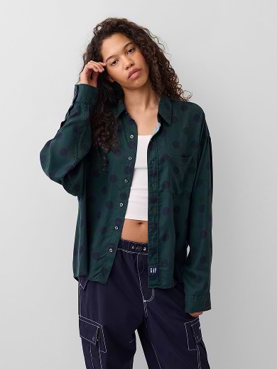 Twill Dotted Big Shirt