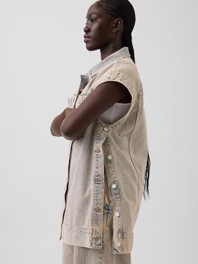 Denim Oversized Vest