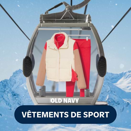 Image d’une veste et d’un legging de sport Old Navy.
