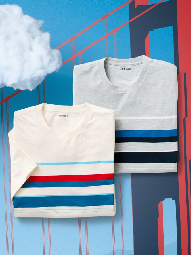 Image of two striped t-shirts