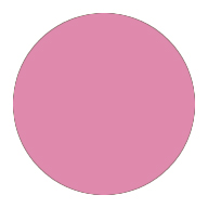 Solid pink circle on a white background.