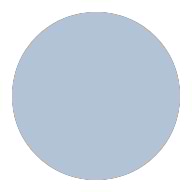 Solid light blue-gray circle on a white background.