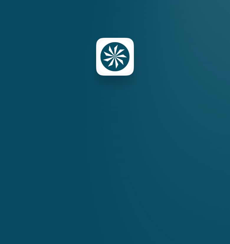 Athleta app logo on teal background.