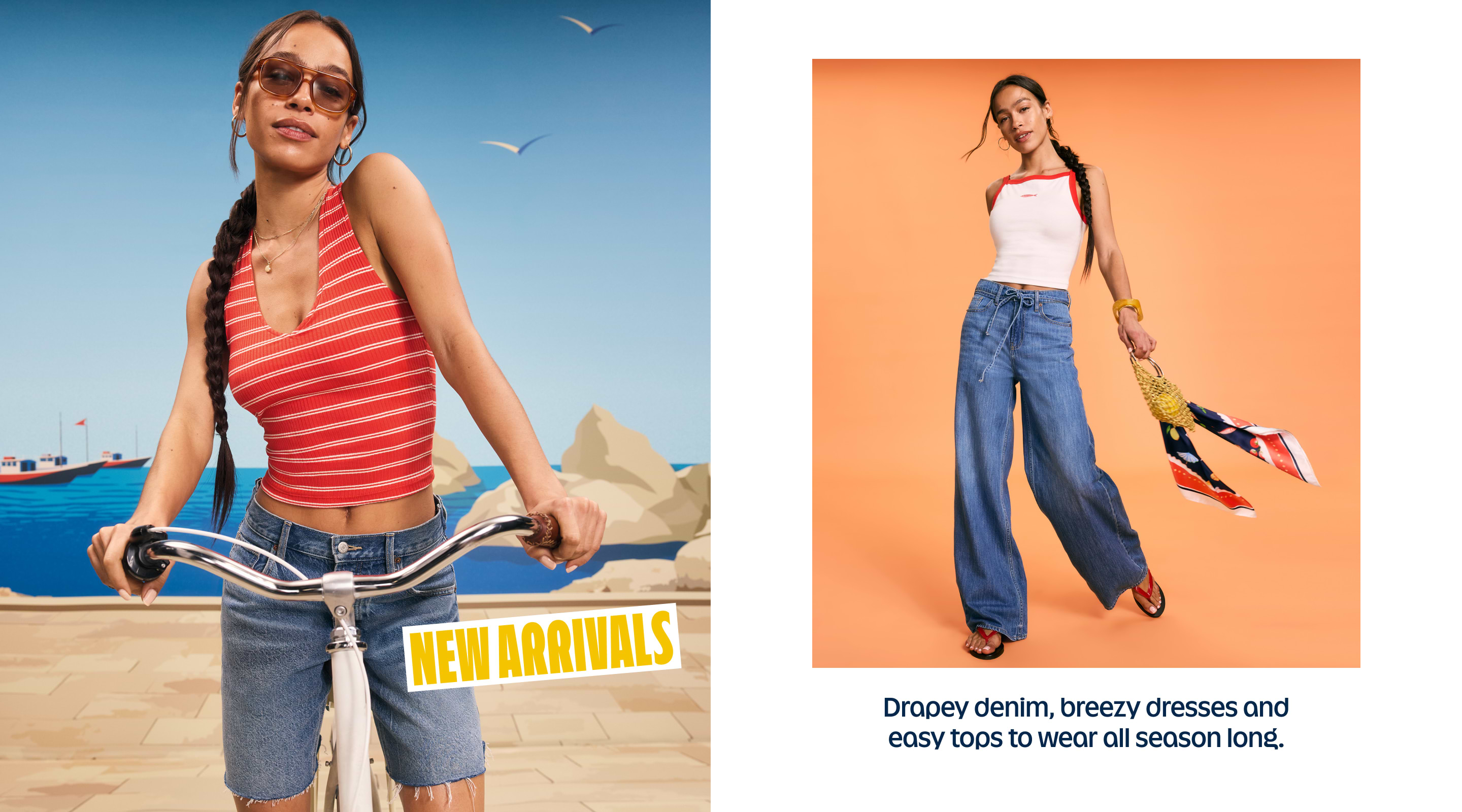 New arrivals. Drapey denim, breezy dresses and easy tops to wear all season long.