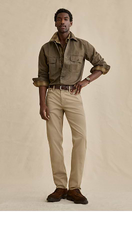 Men's Beige Chinos & Casual Pants