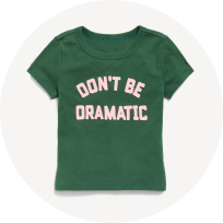 Girls green graphic T-shirt.