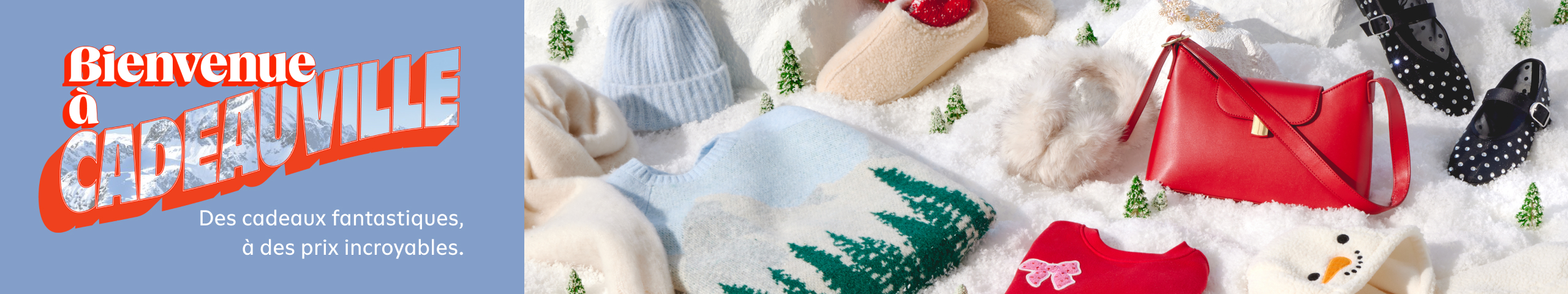 Bienvenue à Cadeauville; fantastic gifts at incredible prices.