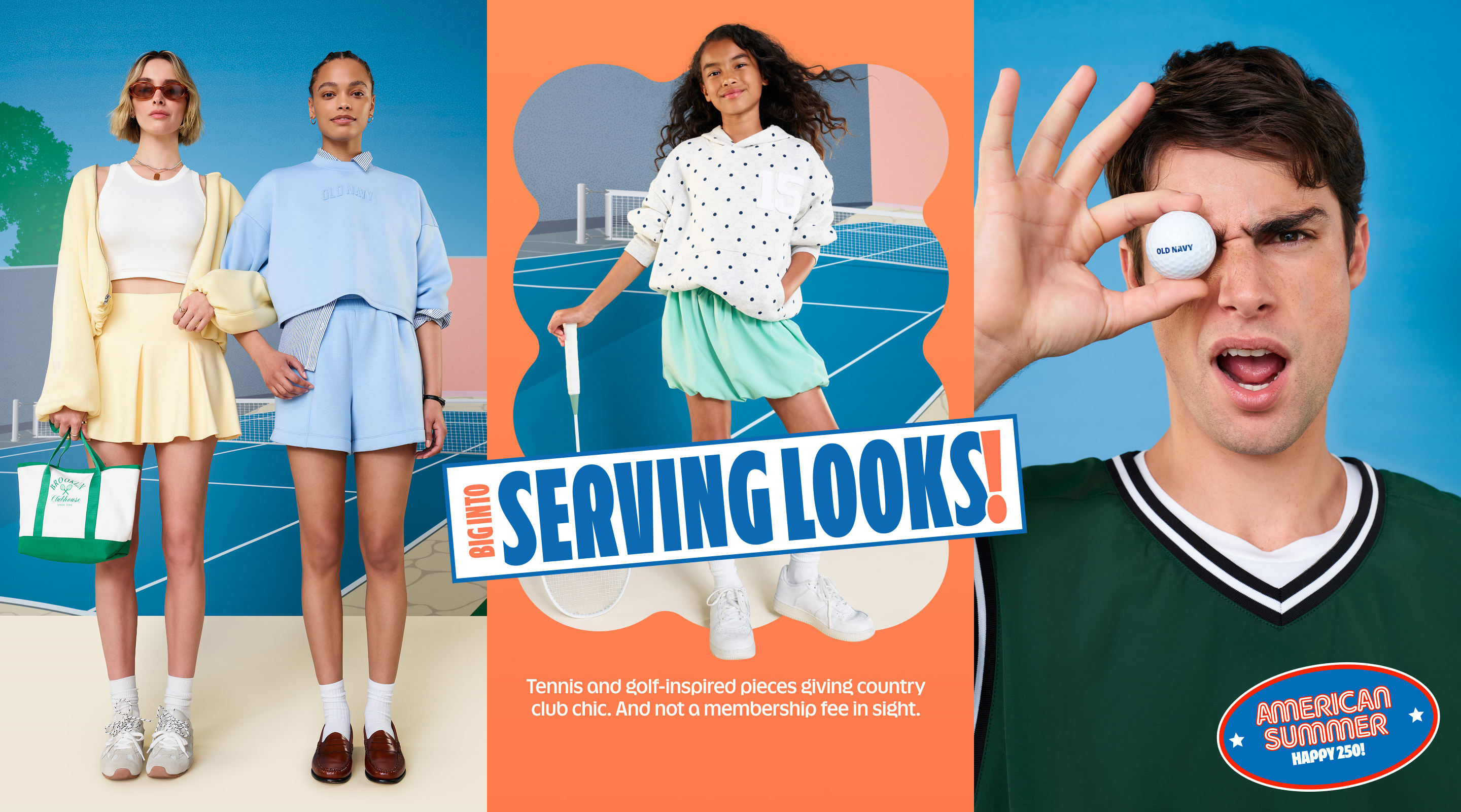 Big into serving looks! Tennis and golf-inspired pieces giving country club chic. And not a membership fee in sight. 