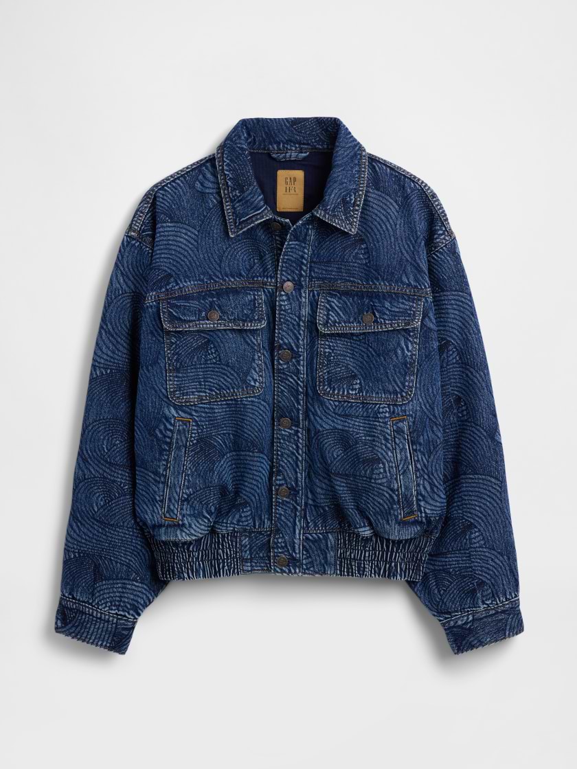 The Embroidered Denim Bomber