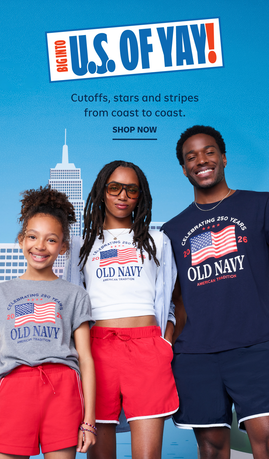 Big into U.S. of yay! Cutoffs, stars and stripes from coast to coast. Shop now.