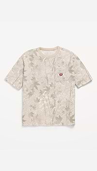 Image of a long sleeve oversized pocket t-shirt for boys.