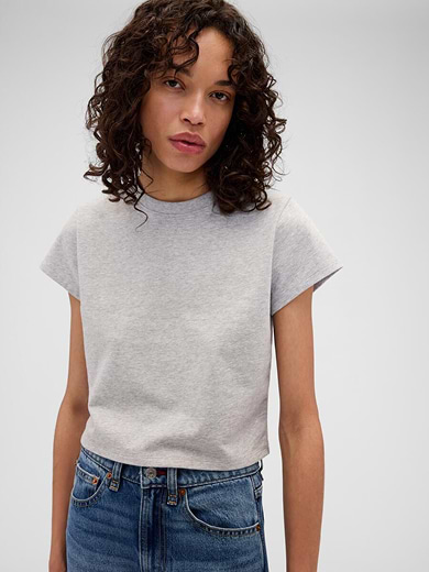 Organic Cotton
 Logo Crop T-Shirt alt