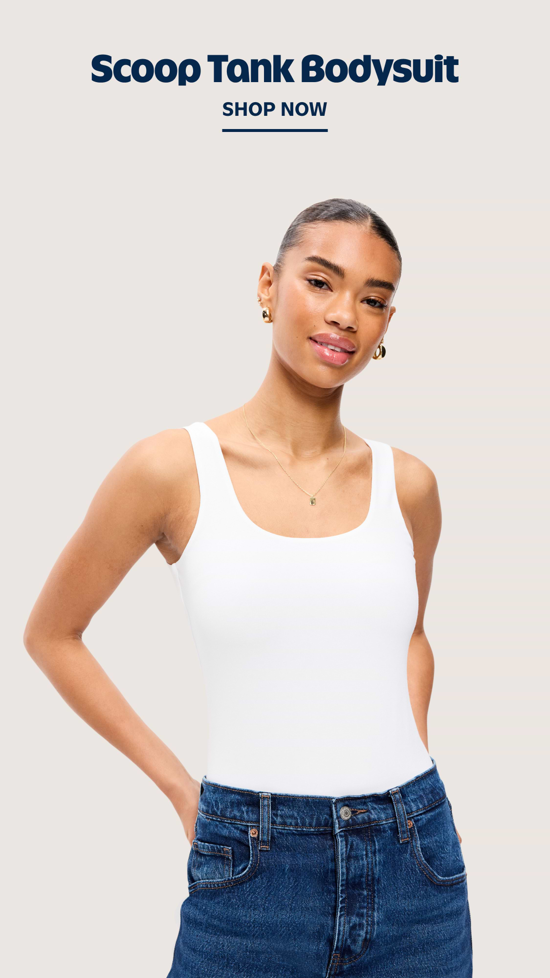 Hug Double-Layer Scoop-Neck Tank Top | Old Navy