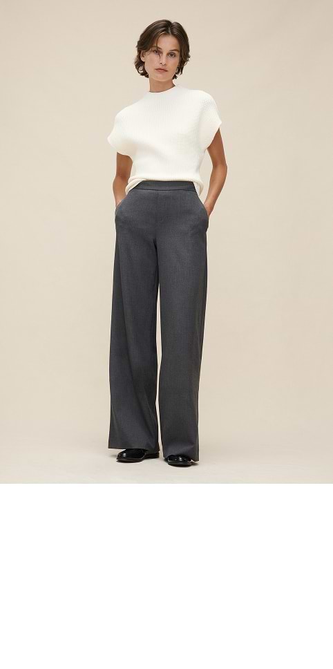 Wide Leg. A wardrobe staple with an exaggerated leg opening. 