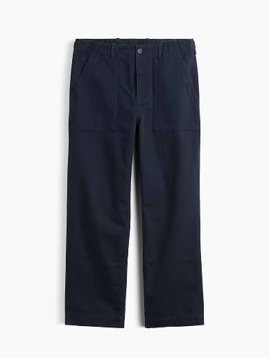 a pair of dark blue pants with pockets